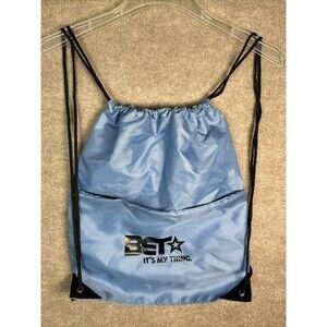 BET Black Entertainment Television Blue Sinch Drawstring Bag Backpack My Thing